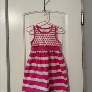 Healthtex Pink Polka Dot and Stripe Dress